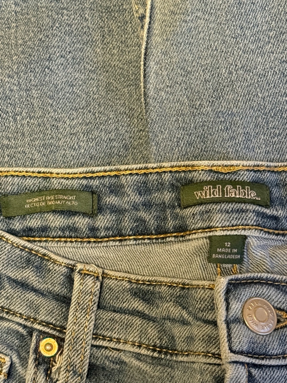 wild fable High-Rise Straight Leg Jeans - Medium Blue Wash - Picture 2 of 3